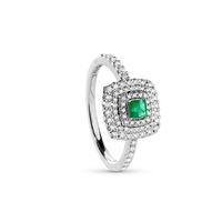 Anello Salvini Donna Bagliori colore in Oro bianco Smeraldo 0.46 Ct 20108464 - 20108464